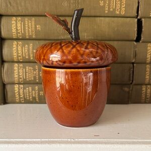 Redware Acorn Jar Vintage